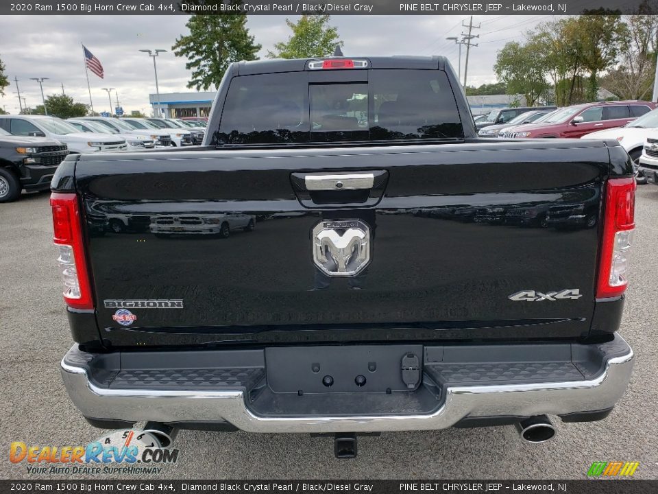 2020 Ram 1500 Big Horn Crew Cab 4x4 Diamond Black Crystal Pearl / Black/Diesel Gray Photo #5