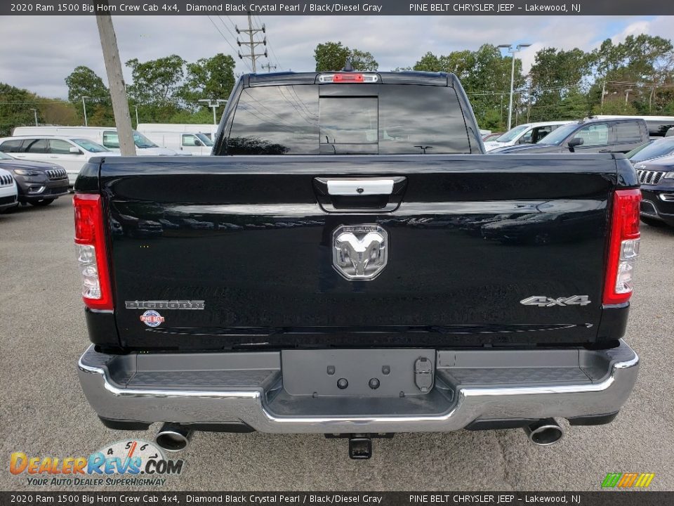 2020 Ram 1500 Big Horn Crew Cab 4x4 Diamond Black Crystal Pearl / Black/Diesel Gray Photo #5