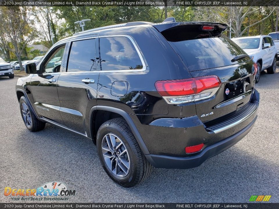 2020 Jeep Grand Cherokee Limited 4x4 Diamond Black Crystal Pearl / Light Frost Beige/Black Photo #4
