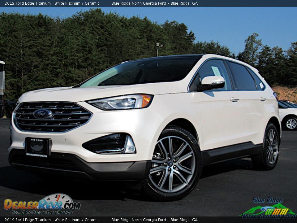2019 Ford Edge Titanium White Platinum / Ceramic Photo #1