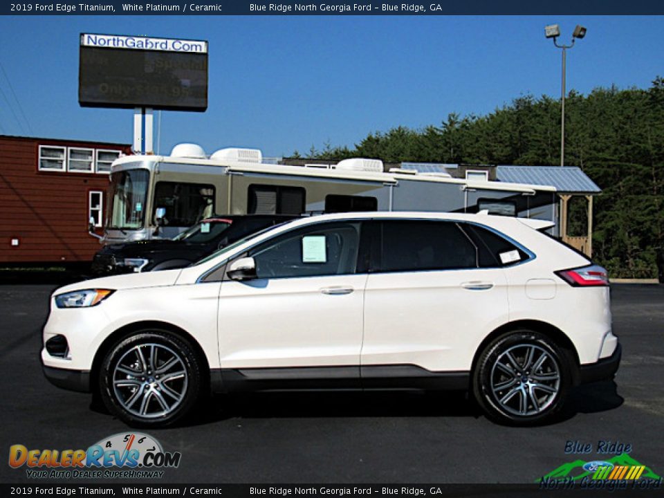 2019 Ford Edge Titanium White Platinum / Ceramic Photo #2