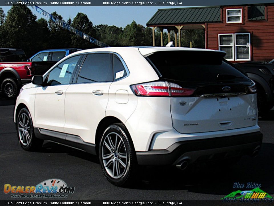 2019 Ford Edge Titanium White Platinum / Ceramic Photo #3
