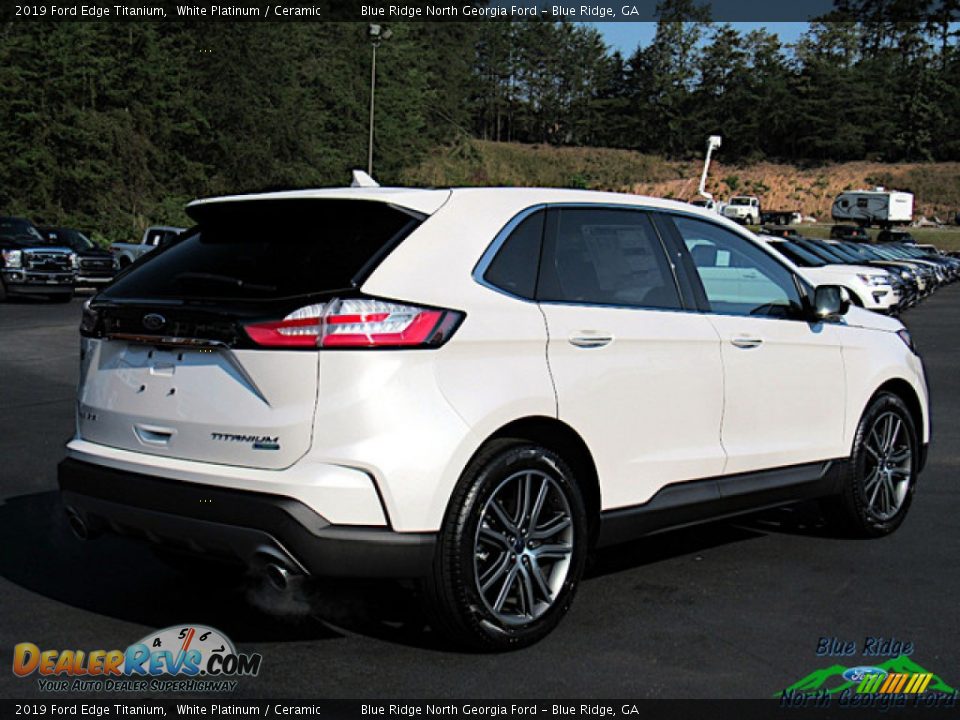 2019 Ford Edge Titanium White Platinum / Ceramic Photo #5