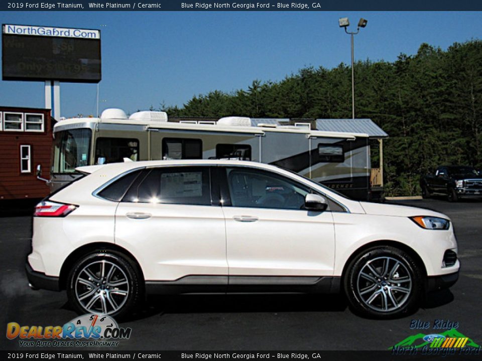 2019 Ford Edge Titanium White Platinum / Ceramic Photo #6