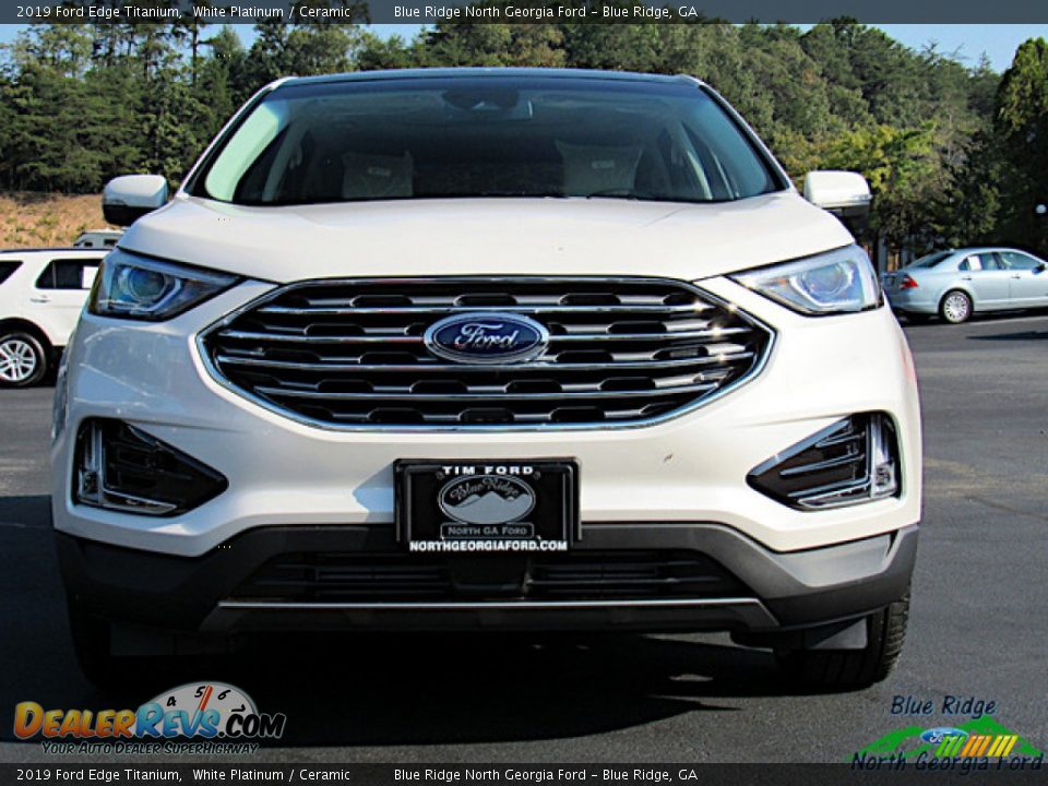 2019 Ford Edge Titanium White Platinum / Ceramic Photo #8