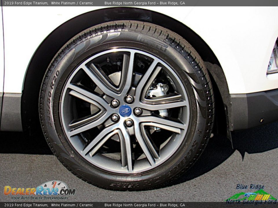 2019 Ford Edge Titanium White Platinum / Ceramic Photo #9