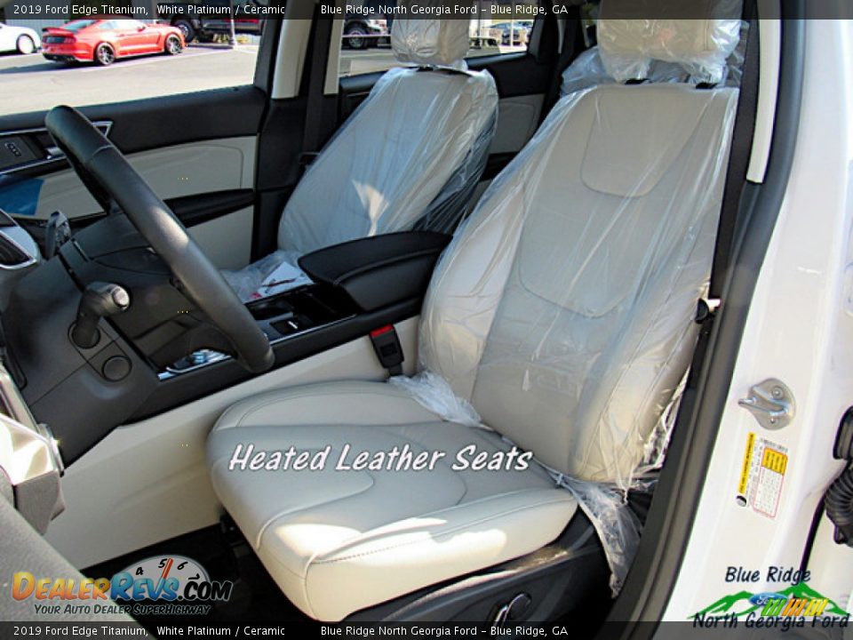 2019 Ford Edge Titanium White Platinum / Ceramic Photo #10
