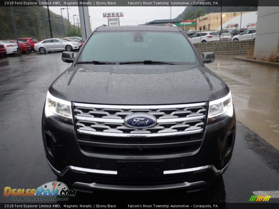 2018 Ford Explorer Limited 4WD Magnetic Metallic / Ebony Black Photo #8