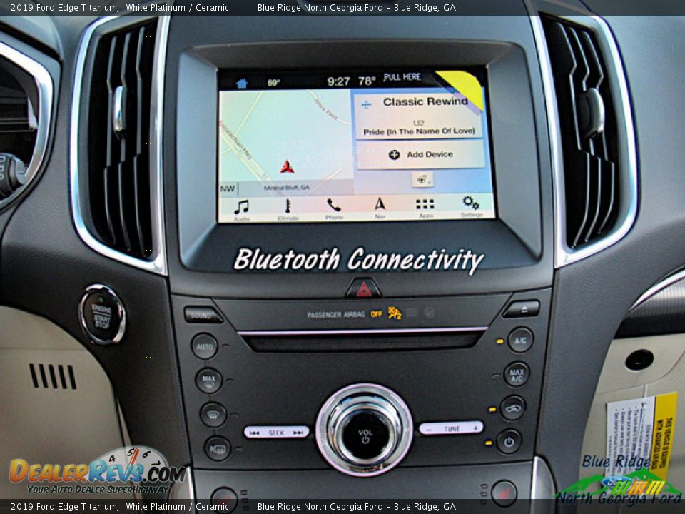 2019 Ford Edge Titanium White Platinum / Ceramic Photo #18