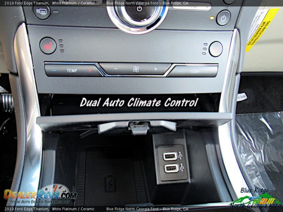 2019 Ford Edge Titanium White Platinum / Ceramic Photo #22