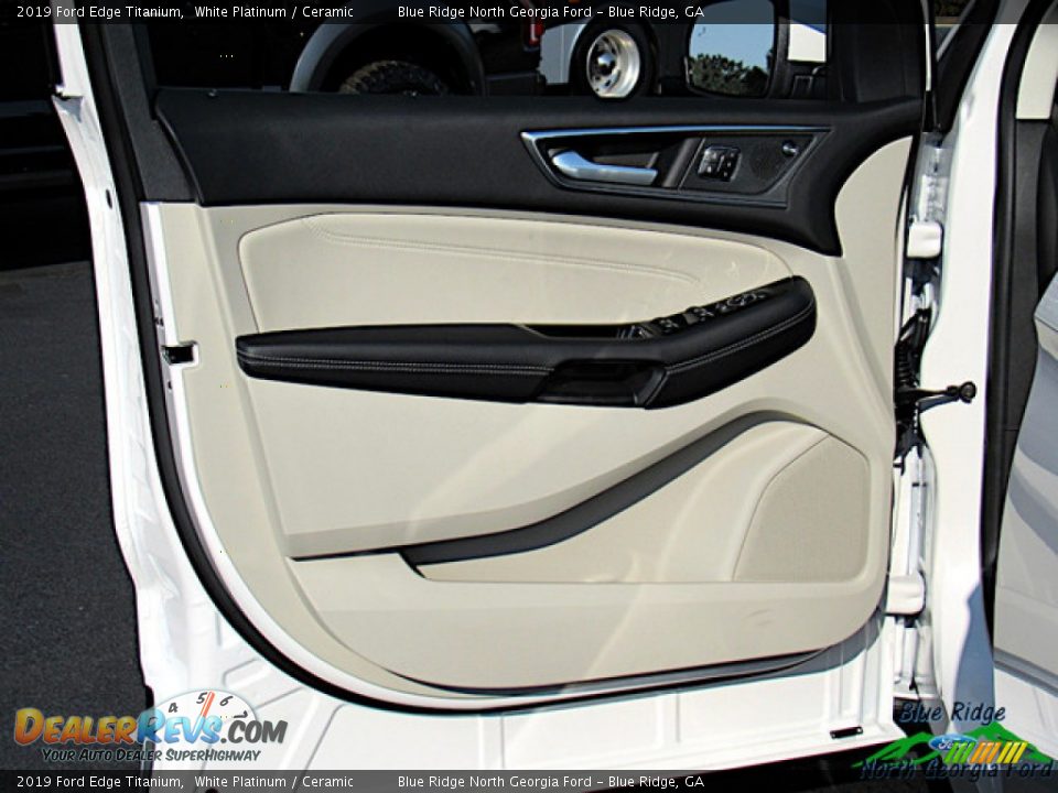 2019 Ford Edge Titanium White Platinum / Ceramic Photo #26