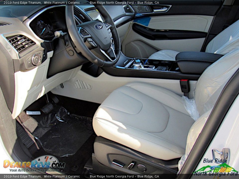 2019 Ford Edge Titanium White Platinum / Ceramic Photo #27