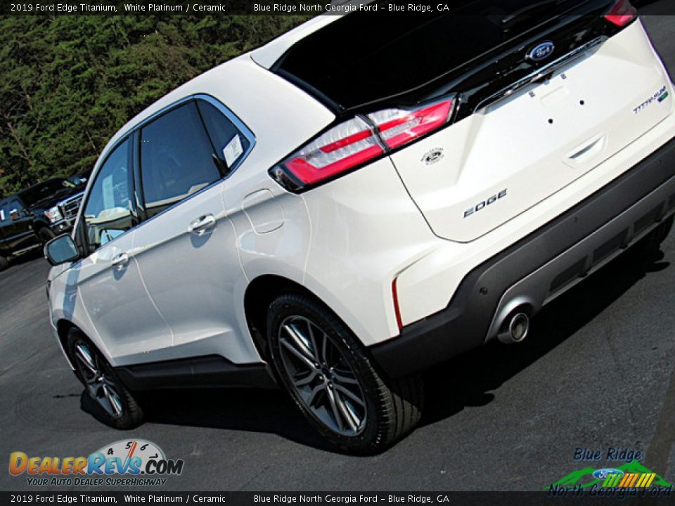 2019 Ford Edge Titanium White Platinum / Ceramic Photo #33