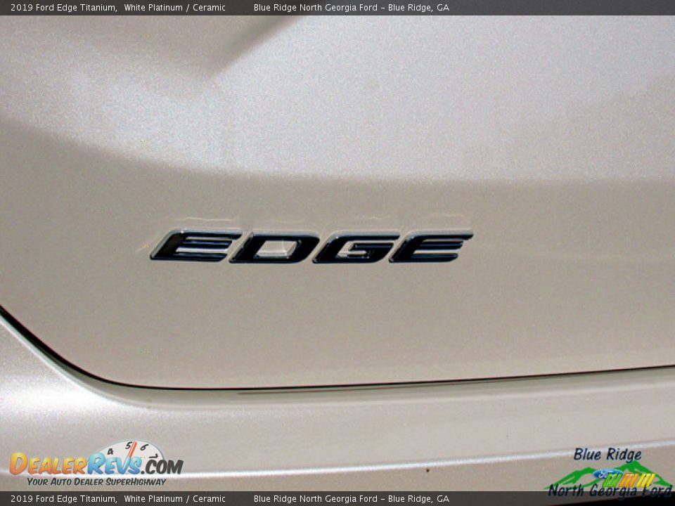 2019 Ford Edge Titanium White Platinum / Ceramic Photo #34