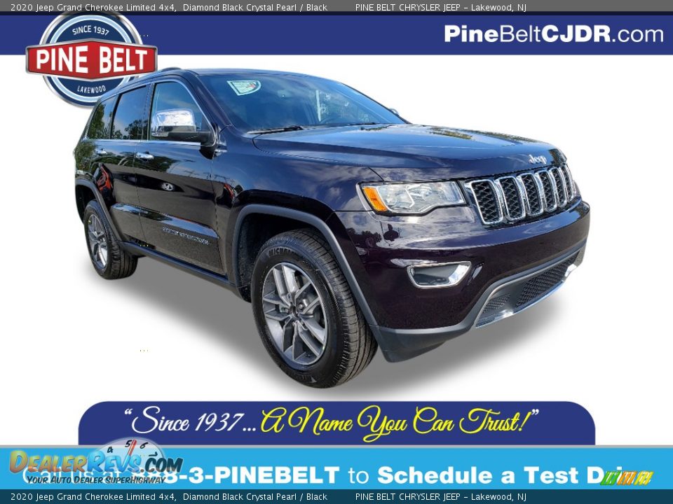 2020 Jeep Grand Cherokee Limited 4x4 Diamond Black Crystal Pearl / Black Photo #1