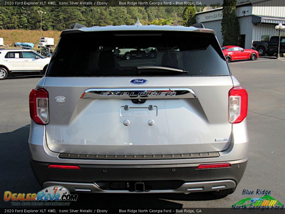 2020 Ford Explorer XLT 4WD Iconic Silver Metallic / Ebony Photo #4