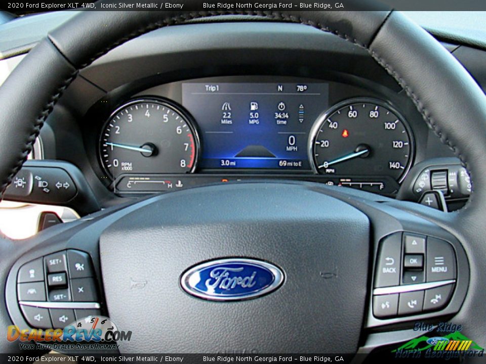 2020 Ford Explorer XLT 4WD Iconic Silver Metallic / Ebony Photo #18