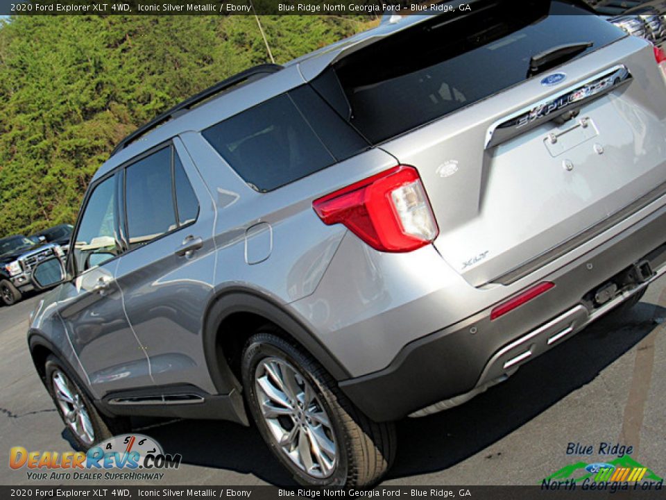 2020 Ford Explorer XLT 4WD Iconic Silver Metallic / Ebony Photo #33