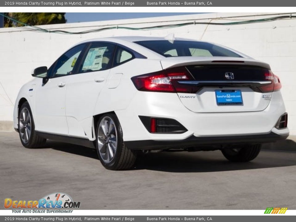 2019 Honda Clarity Touring Plug In Hybrid Platinum White Pearl / Beige Photo #2