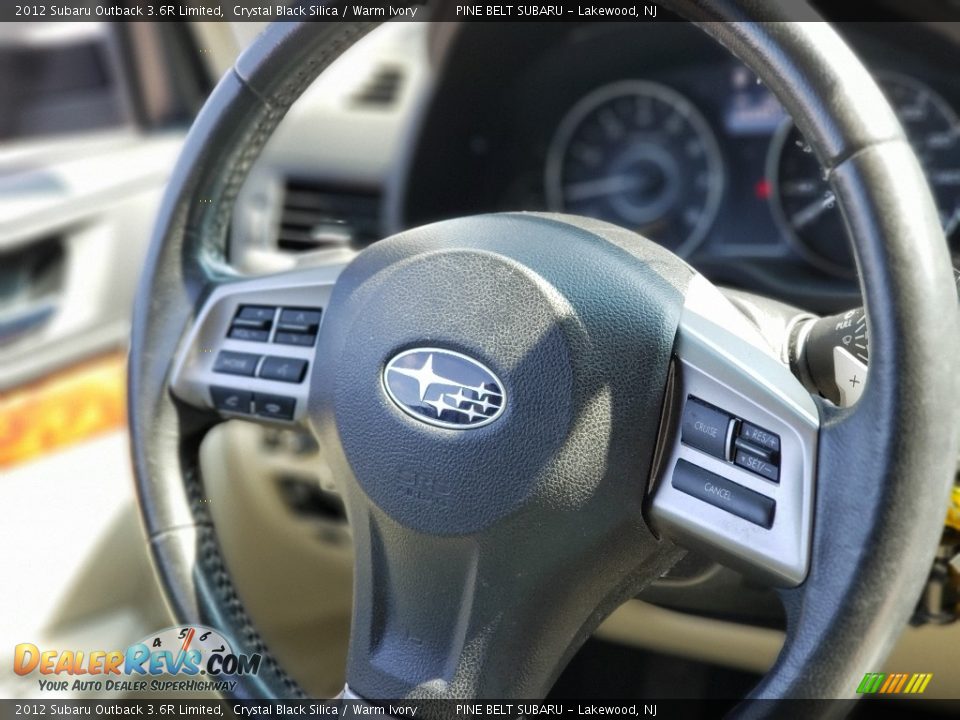 2012 Subaru Outback 3.6R Limited Crystal Black Silica / Warm Ivory Photo #8