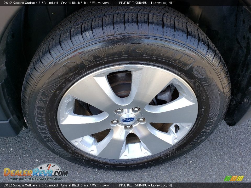 2012 Subaru Outback 3.6R Limited Crystal Black Silica / Warm Ivory Photo #24