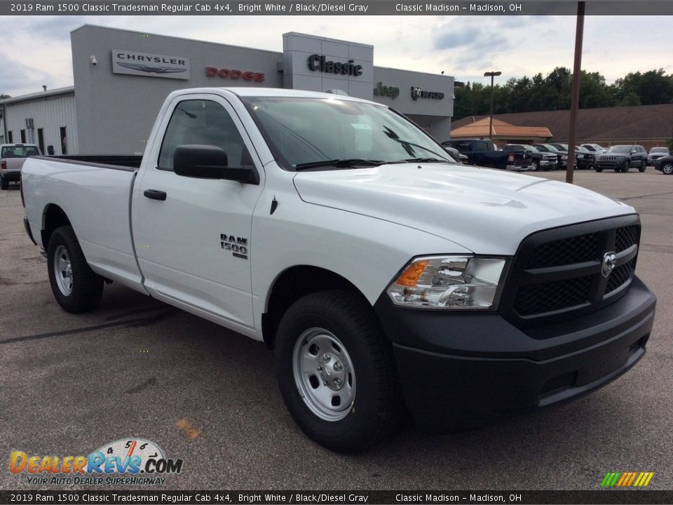 2019 Ram 1500 Classic Tradesman Regular Cab 4x4 Bright White / Black/Diesel Gray Photo #1