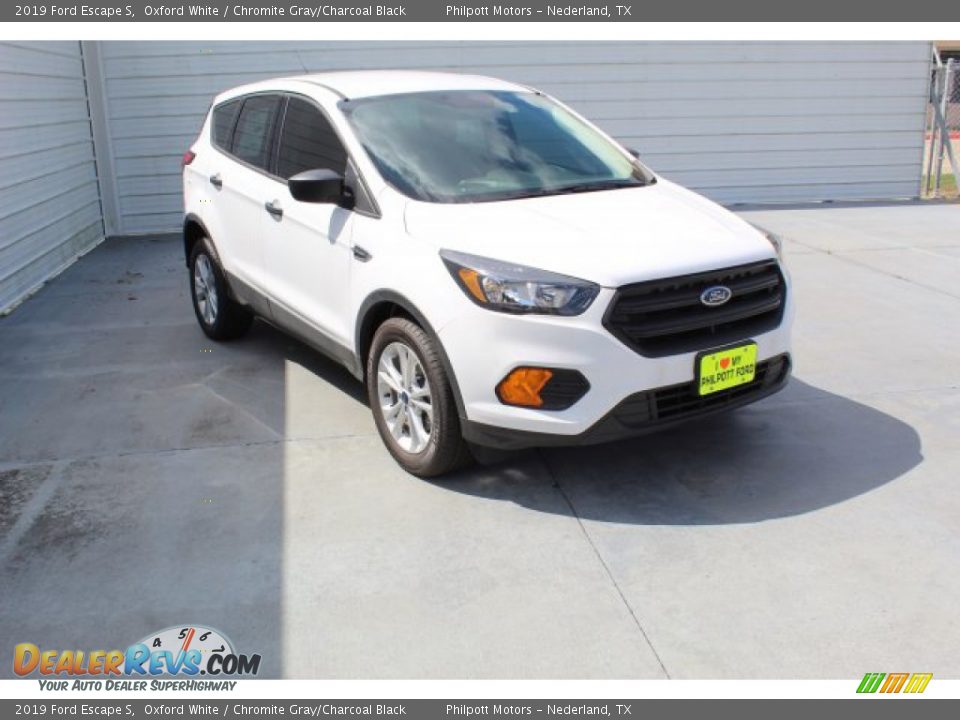 2019 Ford Escape S Oxford White / Chromite Gray/Charcoal Black Photo #2