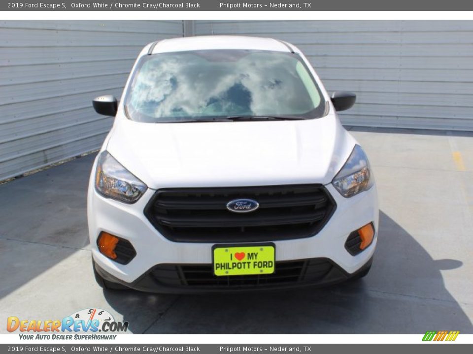 2019 Ford Escape S Oxford White / Chromite Gray/Charcoal Black Photo #3