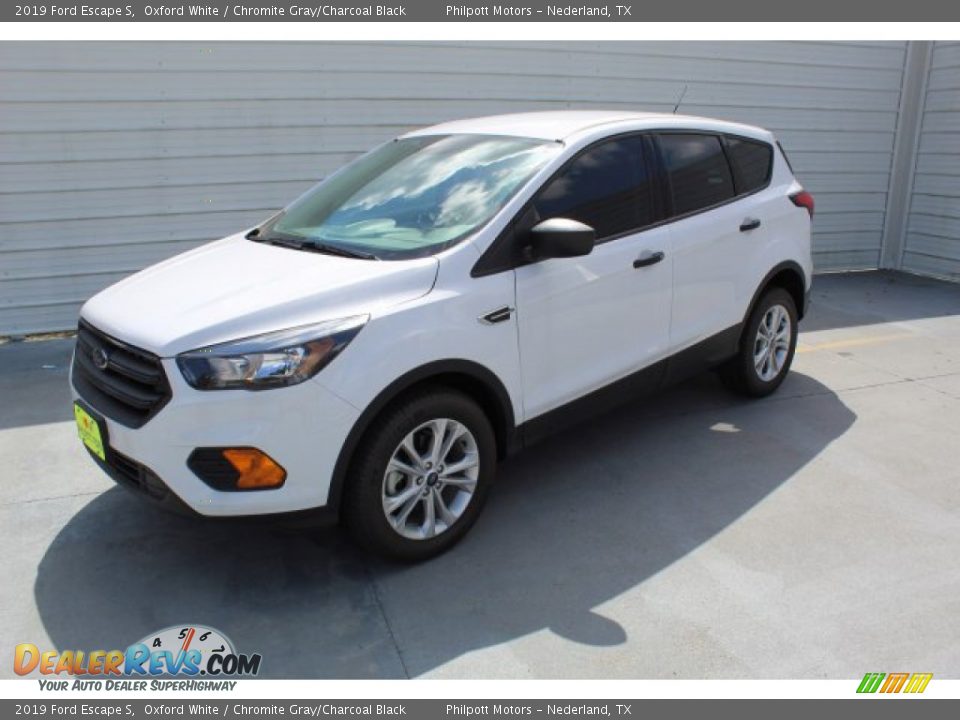 2019 Ford Escape S Oxford White / Chromite Gray/Charcoal Black Photo #4