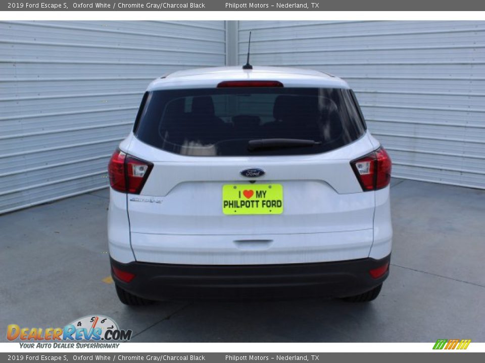 2019 Ford Escape S Oxford White / Chromite Gray/Charcoal Black Photo #7