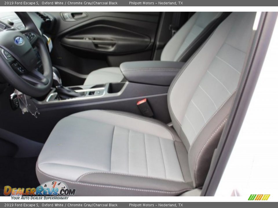 2019 Ford Escape S Oxford White / Chromite Gray/Charcoal Black Photo #9