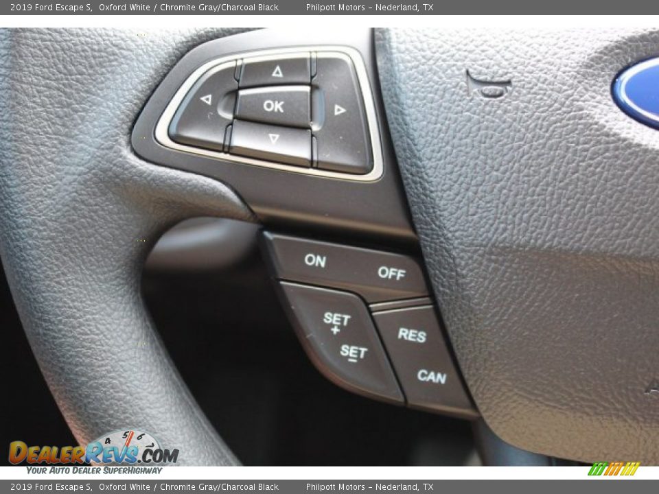 2019 Ford Escape S Oxford White / Chromite Gray/Charcoal Black Photo #10