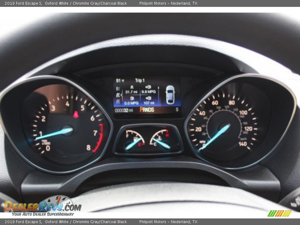 2019 Ford Escape S Oxford White / Chromite Gray/Charcoal Black Photo #12