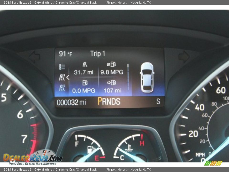 2019 Ford Escape S Oxford White / Chromite Gray/Charcoal Black Photo #13