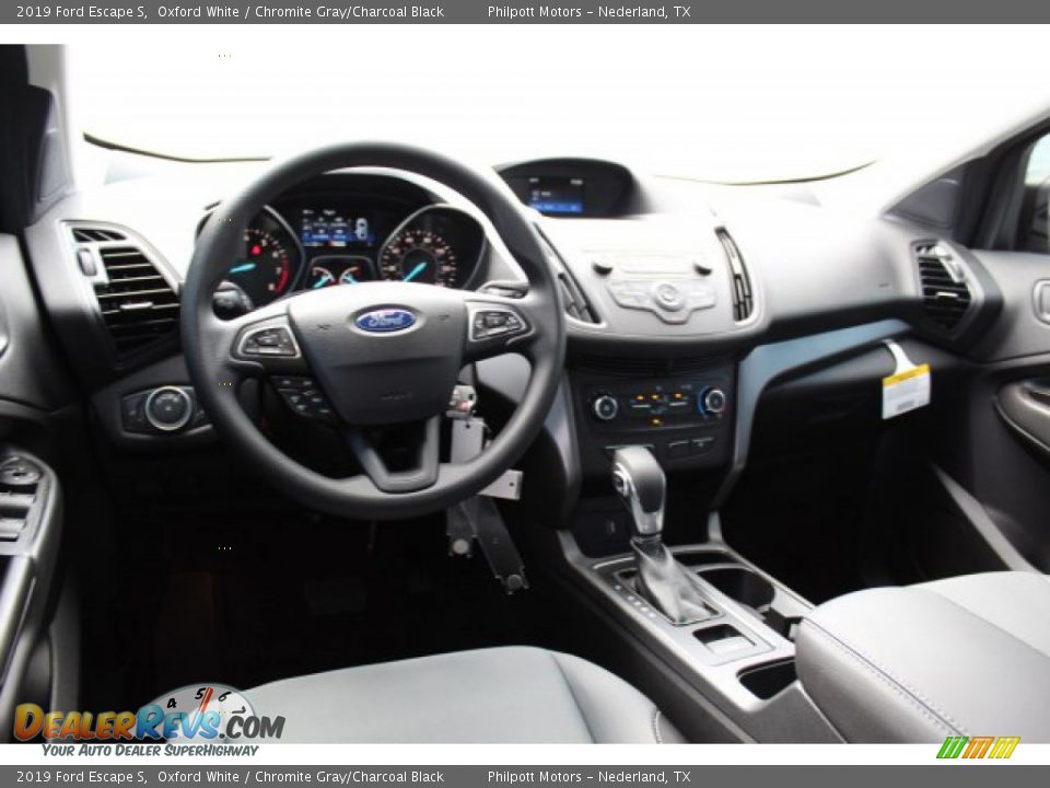 2019 Ford Escape S Oxford White / Chromite Gray/Charcoal Black Photo #20