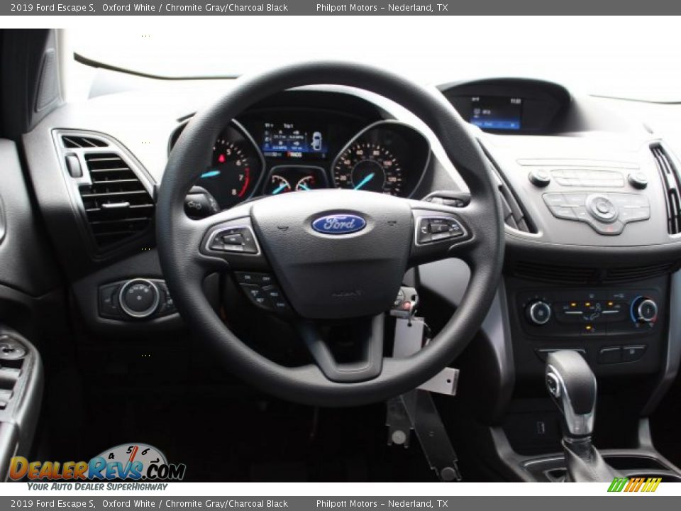 2019 Ford Escape S Oxford White / Chromite Gray/Charcoal Black Photo #21