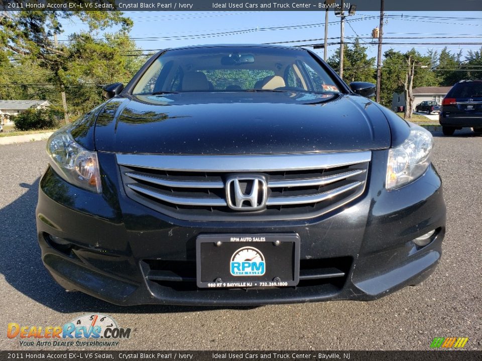 2011 Honda Accord EX-L V6 Sedan Crystal Black Pearl / Ivory Photo #2