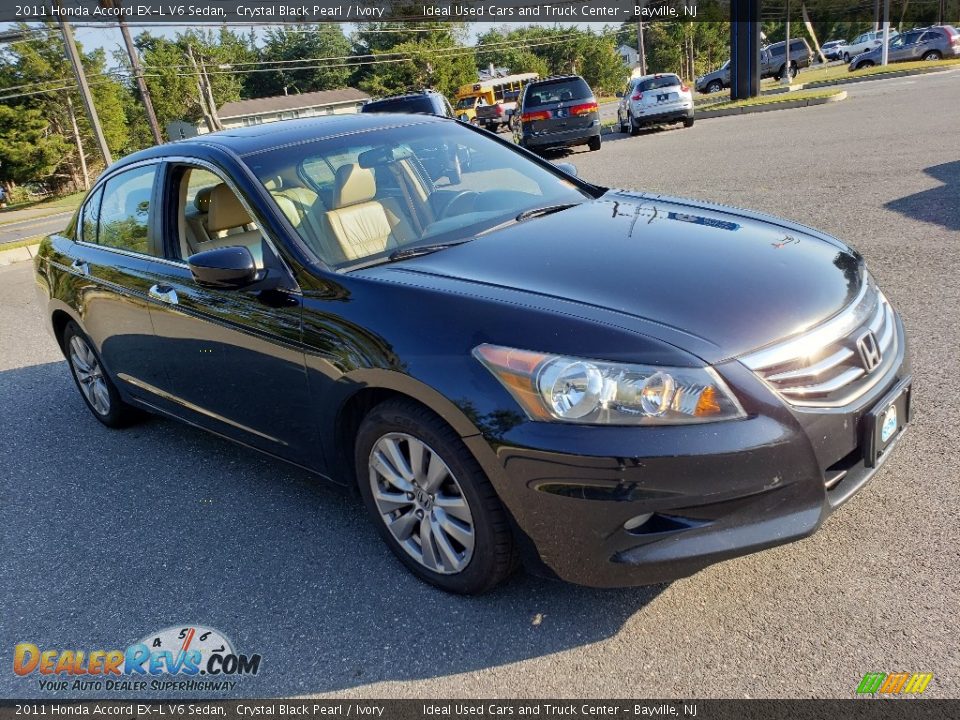 2011 Honda Accord EX-L V6 Sedan Crystal Black Pearl / Ivory Photo #3