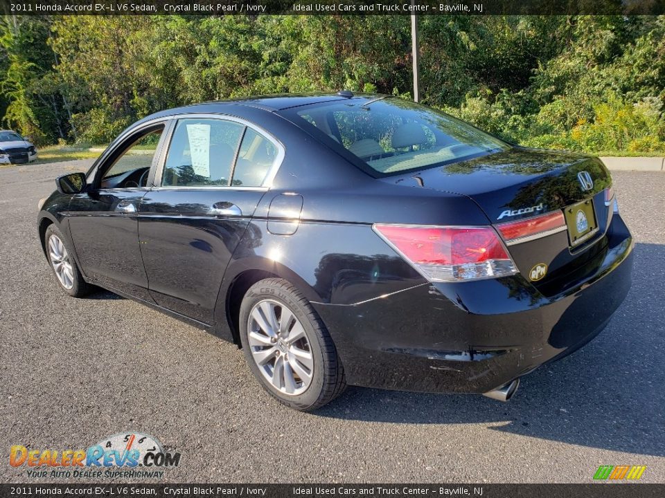 2011 Honda Accord EX-L V6 Sedan Crystal Black Pearl / Ivory Photo #6