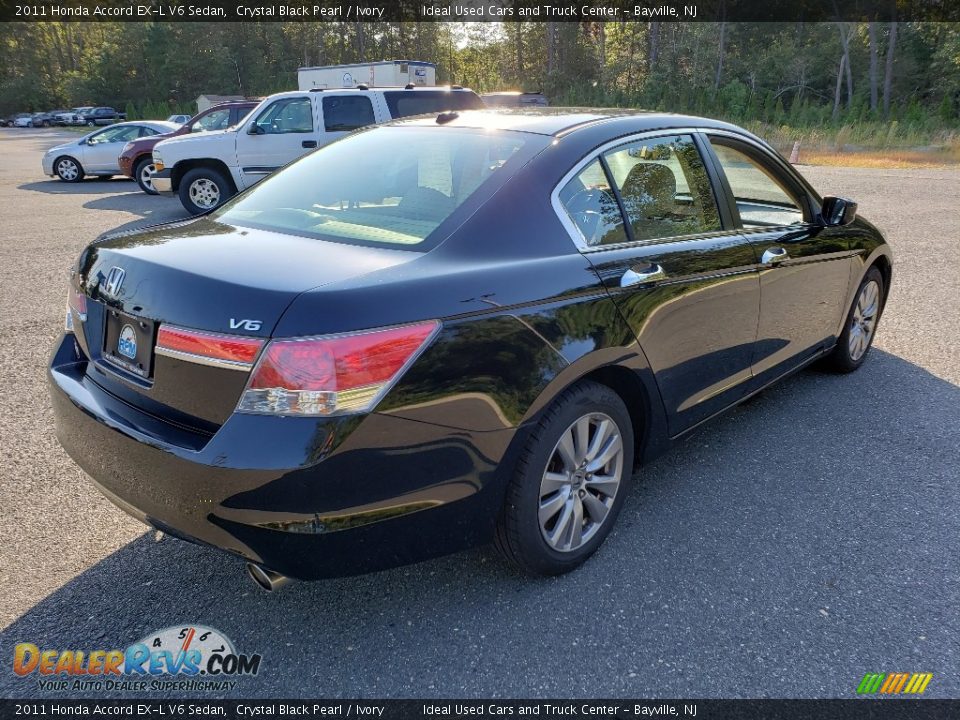 2011 Honda Accord EX-L V6 Sedan Crystal Black Pearl / Ivory Photo #7