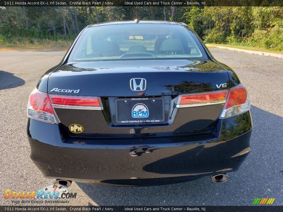 2011 Honda Accord EX-L V6 Sedan Crystal Black Pearl / Ivory Photo #8