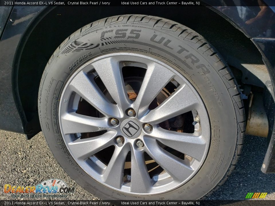 2011 Honda Accord EX-L V6 Sedan Crystal Black Pearl / Ivory Photo #27