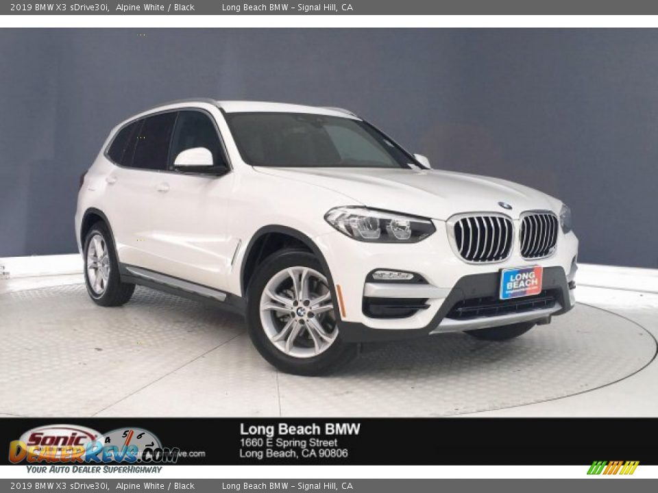 2019 BMW X3 sDrive30i Alpine White / Black Photo #1