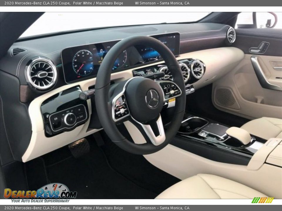 2020 Mercedes-Benz CLA 250 Coupe Polar White / Macchiato Beige Photo #4
