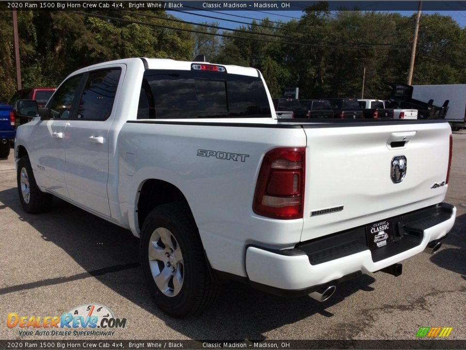 2020 Ram 1500 Big Horn Crew Cab 4x4 Bright White / Black Photo #7