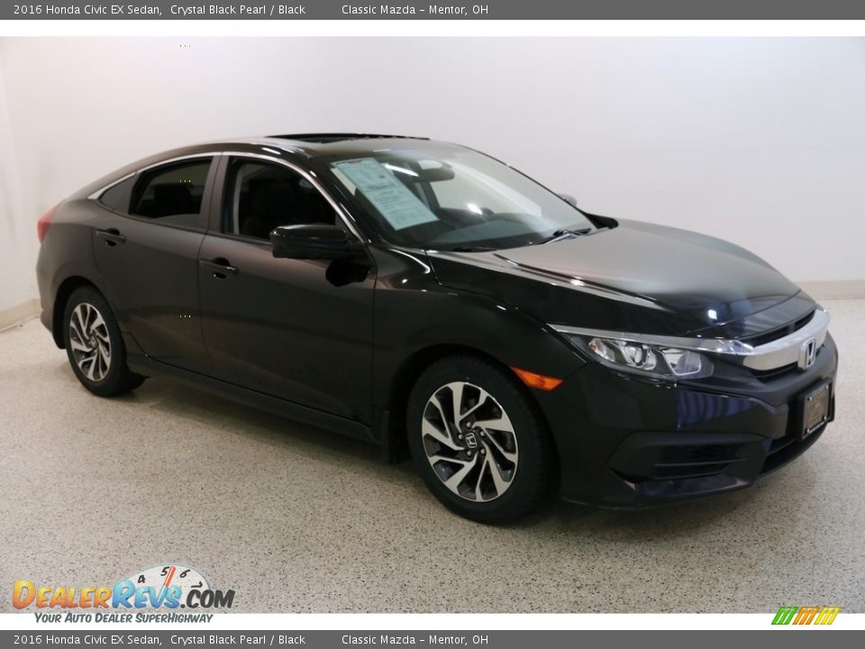 2016 Honda Civic EX Sedan Crystal Black Pearl / Black Photo #1