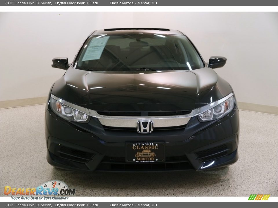 2016 Honda Civic EX Sedan Crystal Black Pearl / Black Photo #2