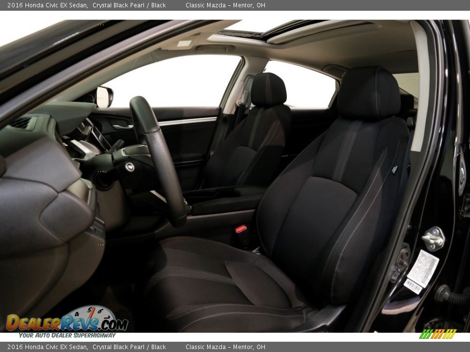 2016 Honda Civic EX Sedan Crystal Black Pearl / Black Photo #5