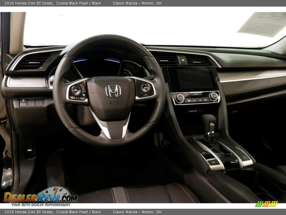 2016 Honda Civic EX Sedan Crystal Black Pearl / Black Photo #6
