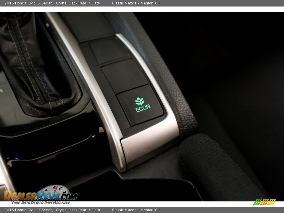 2016 Honda Civic EX Sedan Crystal Black Pearl / Black Photo #14